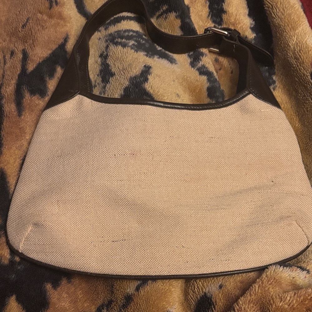 Banana Republic Tan and Black Shoulder Bag